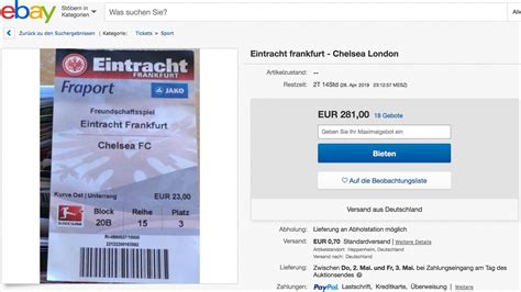 ebay kleinanzeigen frankfurt tickets